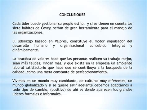 Conclusion De Los Tipos De Liderazgo Ar