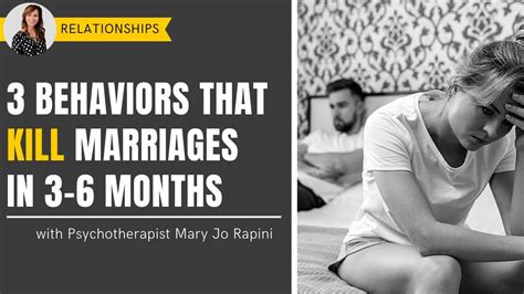 3 behaviors that kill marriages in 3 6 months youtube