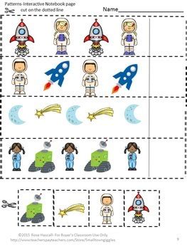 Outer Space Math Literacy Cut Paste Distance Learning Internet Activities