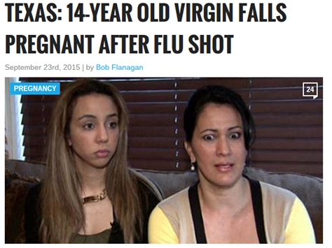 Did A 14 Year Old Virgin Fall Pregnant After A Flu Shot