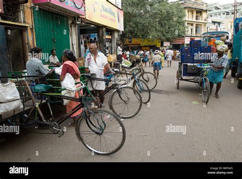 Street Scene Near Market Madurai Tamil Nadu India Stock Photo Alamy