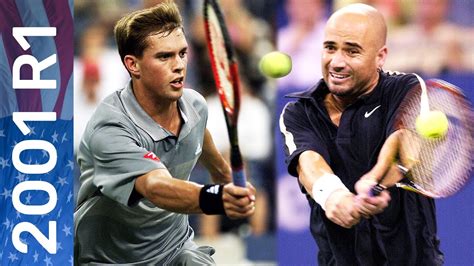 Andre Agassi Vs Mike Bryan Full Match Us Open 2001 Round 1 Youtube
