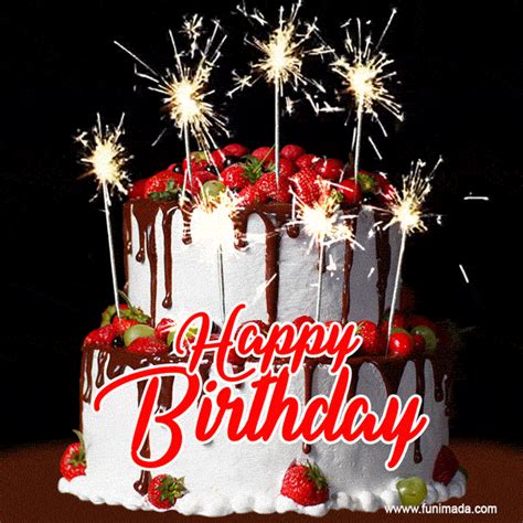 Animated Cake Animated Happy Birthday 