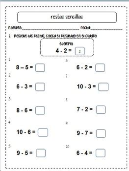 Sumas Y Restas Sencillas Interactive Worksheet Kulturaupice The