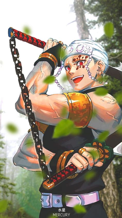 Uzui Tengen Naruto Art Elbow Inosuke Tanjiro Demin Slayer
