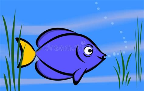 Fish Blue Stock Illustration Illustration Of Cartoon 5259174