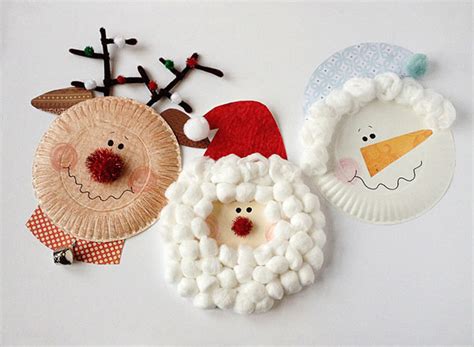 Paper Plate Christmas Crafts  Rudolph, Santa and Frosty