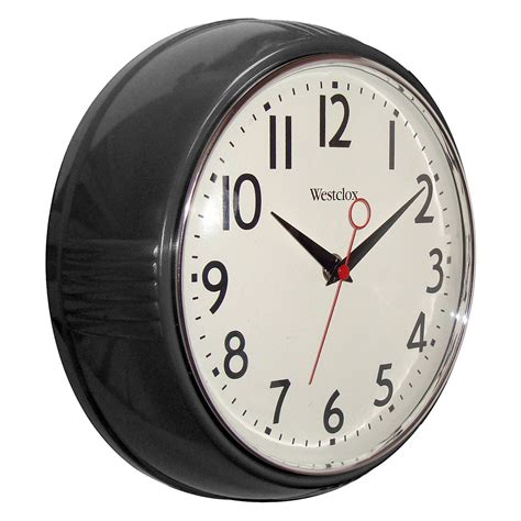 Westclox 95 In 1950 Retro Wall Clock Black Contemporary Wall Clock