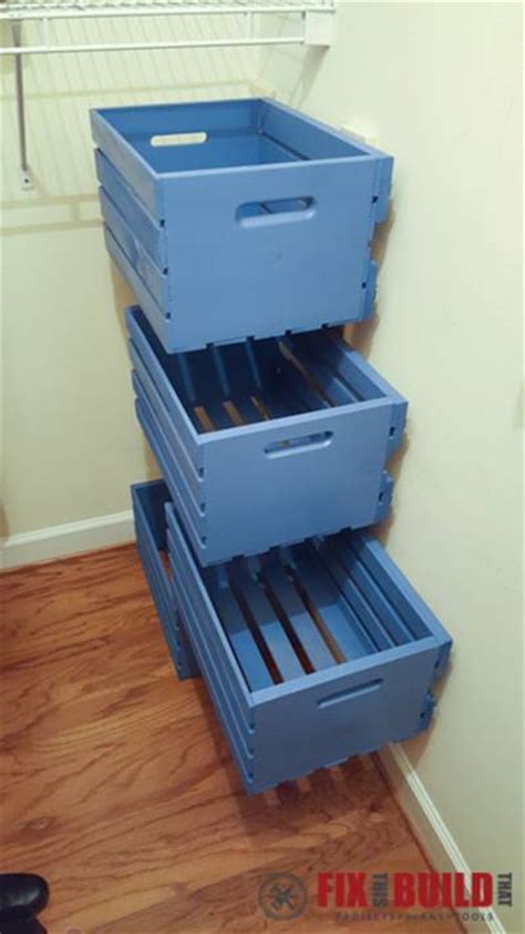 Posted by the idea king at 13:39. Creative Ideas - DIY Pull-Out Wood Crate Storage To ...