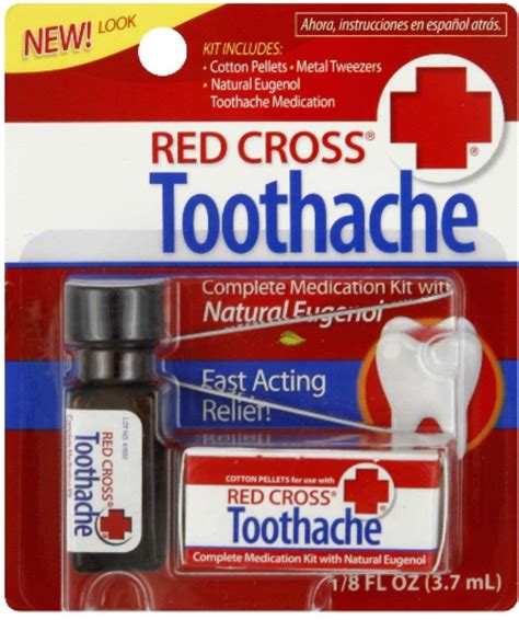 Red Cross Toothache Complete Medication Kit 012 Oz Pack Of 3
