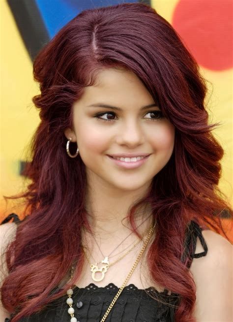 Selena Gomez Hairstyles Red Long Curly Hairstyle PoPular Haircuts