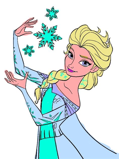 1024 x 797 file type: Elsa The Snow Queen Making Snowflakes Coloring Page ...
