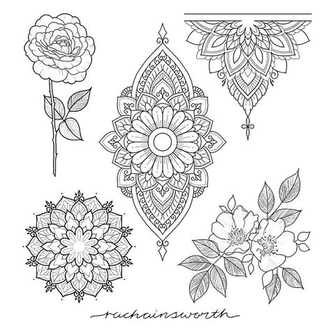 Mehndi henna tattoo indian mandala art vector. Hey guys! I've had some last minute availability this week at @vadersdye I have prepared these ...