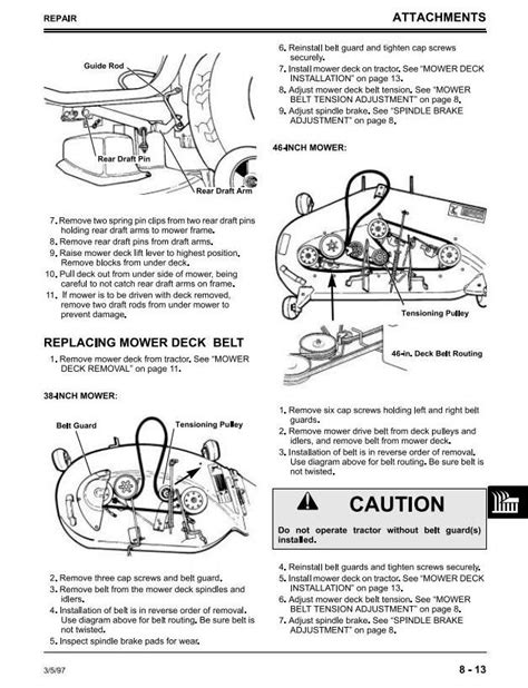 John Deere Sabre 38 Inch Deck Belt Replacement Belt Poster