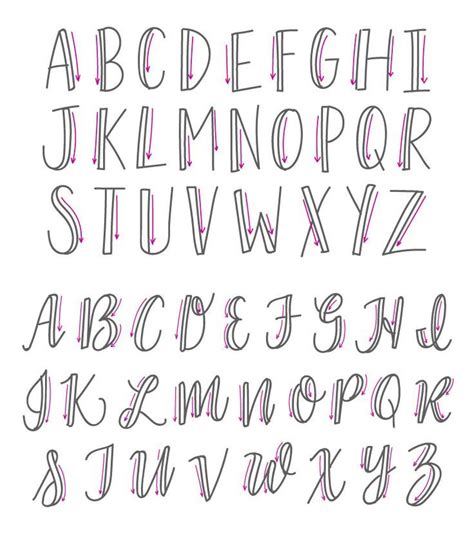Hand Lettering Alphabet Tutorial Satu Trik