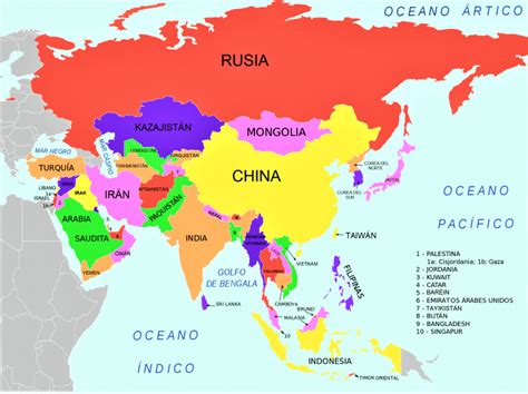 Mapa De Paises Y Capitales De Asia Jcyl Images