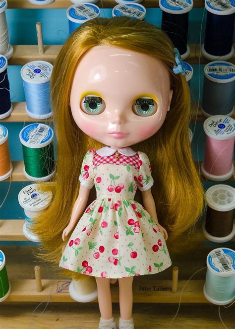 Sweet Cherries Dress For Blythe Doll By Plastic Fashion Etsy Blythe