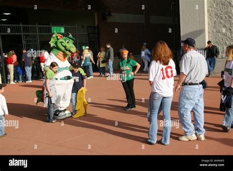 Heater The Dayton Dragons Mascot Is Welcoming Fans Stock Photo Alamy