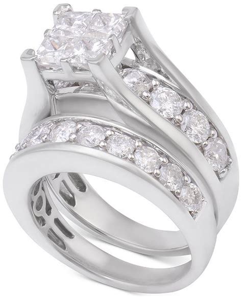 Search for 14k wedding ring set. Macy's Diamond Channel-Set Bridal Set (4 ct. t.w.) in 14k ...