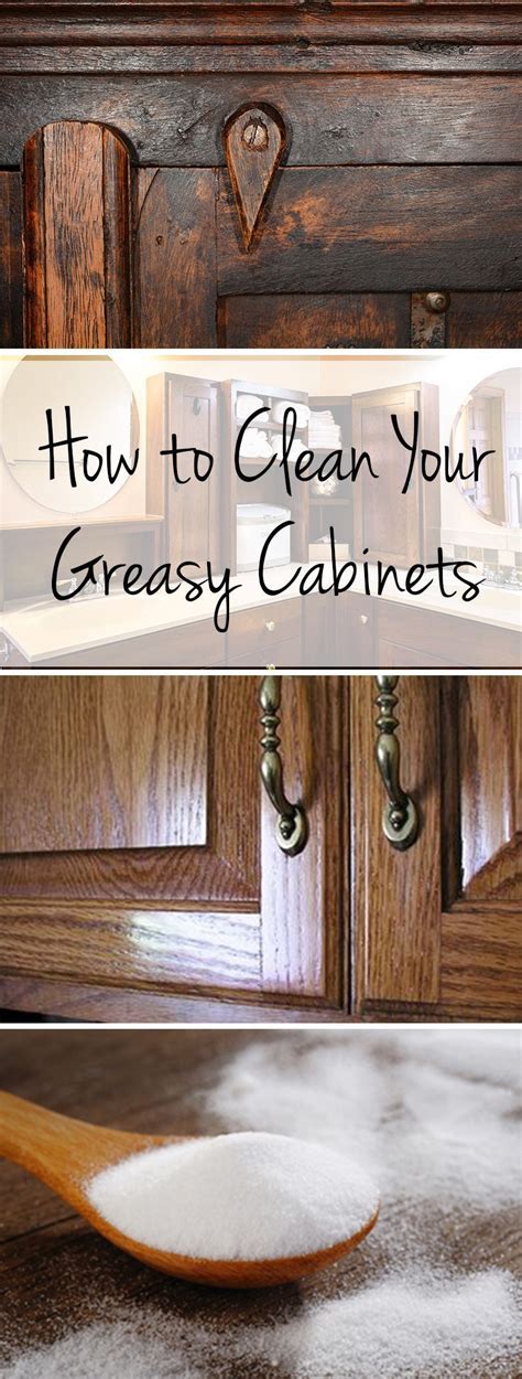 Mist on cabinets, let sit for a minute or two and then wipe clean with a soft cloth. The Easy Way to Clean Greasy Cabinets | Cleaning hacks ...