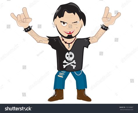 Punk Rock Character Stock Vector Royalty Free 155169887 Shutterstock