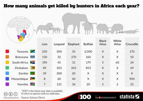 Senior and elderly cats require more calories per pound of bodyweight. How many animals get killed by hunters in Africa each year ...