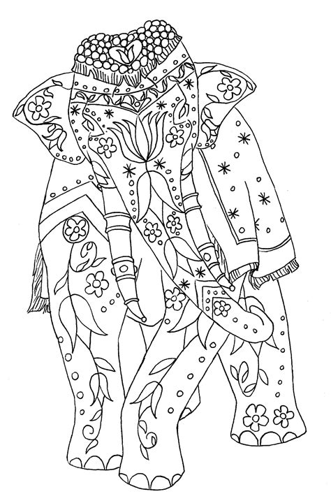 elephant coloring pages  adults  coloring pages  kids