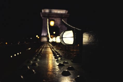 Free Images Bridge Night Chain Lantern Reflection Darkness