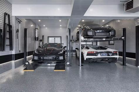 Double Car Lift Garage Garage Living Houston