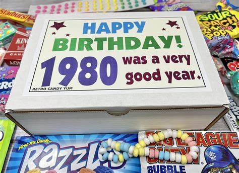 Buy Retro Candy Yum ~ 1980 42nd Birthday Ideas ~ Retro Decade 80s Candy