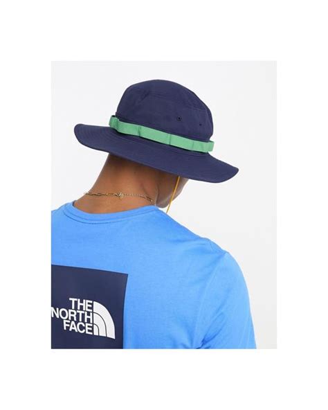 The North Face Class V Brimmer Bucket Hat In Blue For Men Lyst Australia