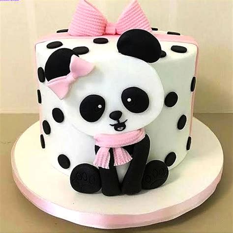 Adorable Panda Cake Luv Flower And Cake