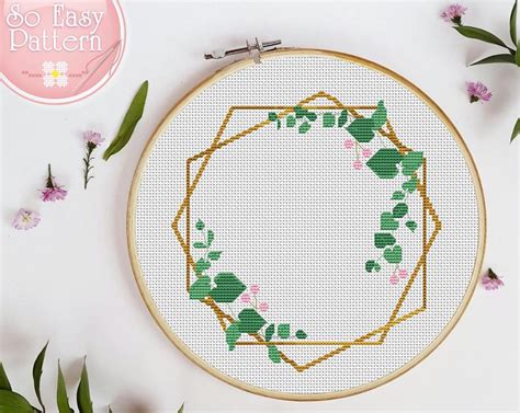Plus, whether you use it on its own as a coaster or trivet, or you make it into a floral afghan or purse, they're easy and quick to make. Floral Wreath cross stitch pattern PDF Flower cross stitch ...