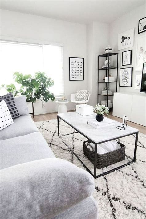 Stunning Scandinavian Living Room Interior Designs 54 Monochrome
