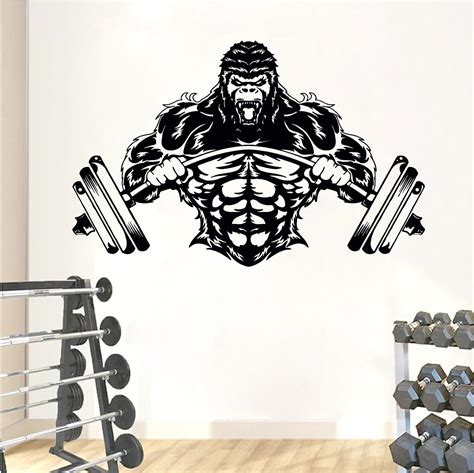 Fitness Wall Decal Workout Wall Decal Gym Wall Decor Etsy