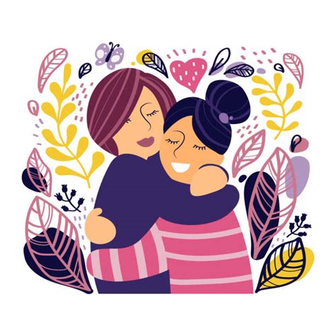 lesbian hugs drawing illustrations royalty free vector graphics and clip art istock