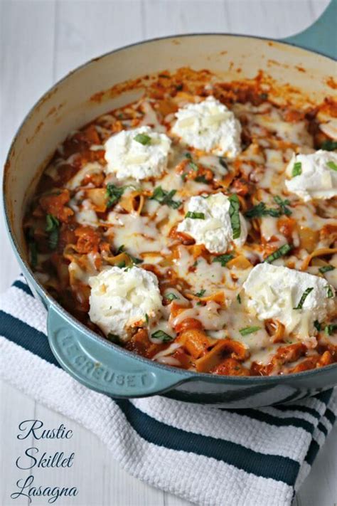 Rustic Skillet Lasagna Easy Dinner Ideas With Pregosauce Cooking
