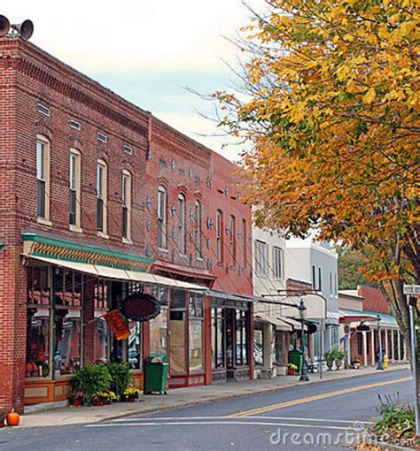 Vintage Small Town America Small Town Main Street 1 Stock Images