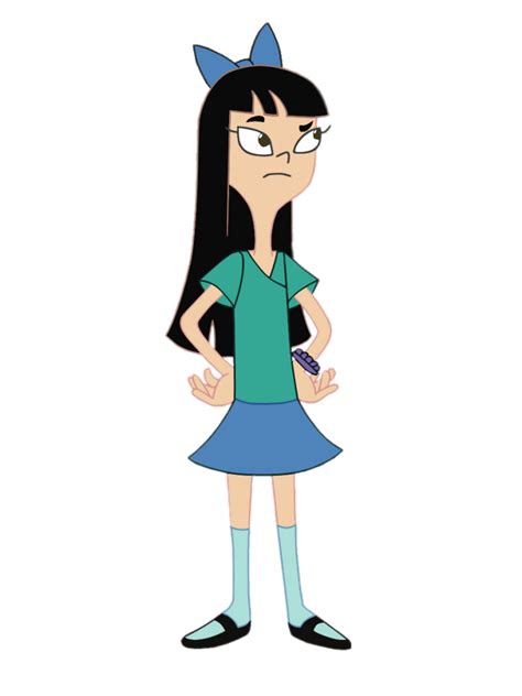 An Animated Character With Long Black Hair And Glasses Wearing A Green