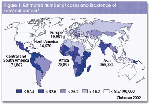 In contrast to carcinoma in situ, the occurrence of invasive cervical cancer is fairly evenly spread across age groups over 25 (see figure 1.1). Cervical Cancer - Physiopedia