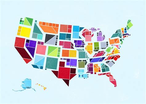 My Buddy Created This Awesome Tangram Map Of The Us Imgur Diorama