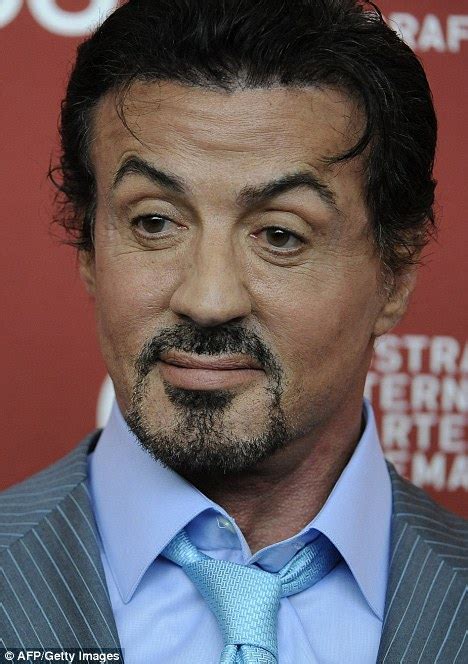 Sly Stallone Overdoes The Make Up As He Is Flushed With