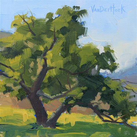 Vanderhoek Art Canyon Oak Original Impressionist Style Oil