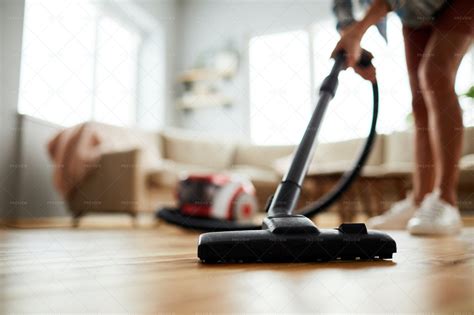 Vacuuming Floor At Home Stock Photos Motion Array