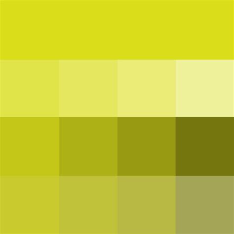 Chartreuse Hue Pure Color With Tints Hue White Shades Hue