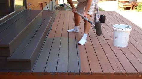 Exterior Painting Step Staining The Deck YouTube