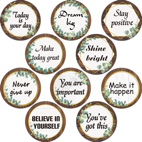 Buy 50pcs Positive Sayings Accents Eucalyptus Motivational Classroom