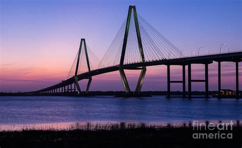 Arthur Ravenel Jr Bridge At Sunset Charleston South Carolina