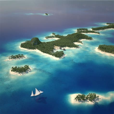 Tropical Islands Free 3d Model 3ds Obj Dae Fbx Mtl Skp Free3d