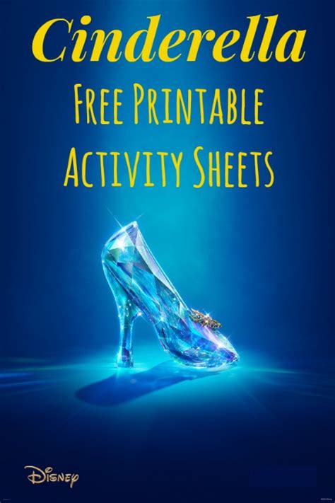 Disneys Cinderella Free Printables Activity Sheets